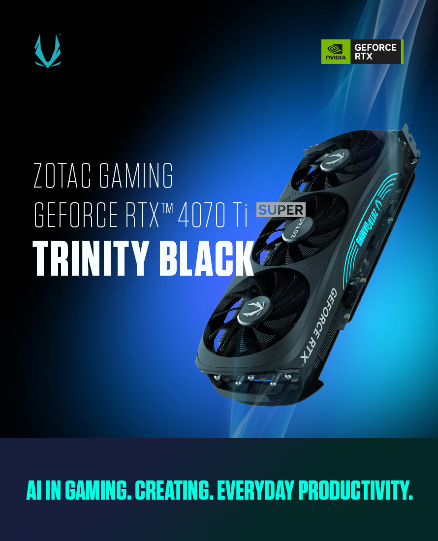 ZOTACRTX4070Ti SUPER Trinity Black