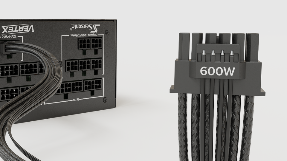 RTX4070 이상 그래픽카드에는 16핀 커넥터를 지원하는 700W 이상 파워서플라이를 권장한다(자료: 시소닉)